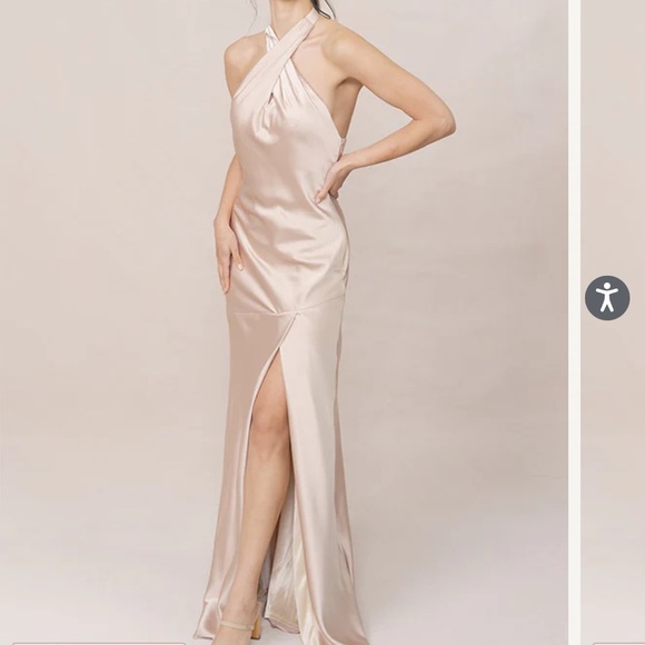 Revelry Bridesmaid satin gown - Picture 7 of 9